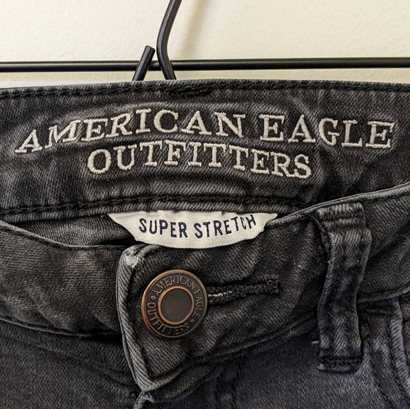 American Eagle Outfitters Charcoal Super Stretch Jeans - Picture 3 of 4